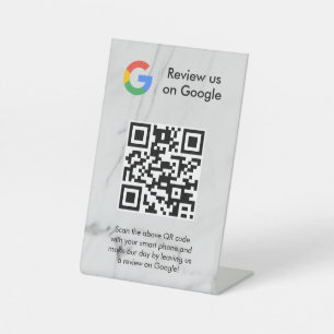 GoogleレビューQRコード卓上サイン 台座サイン