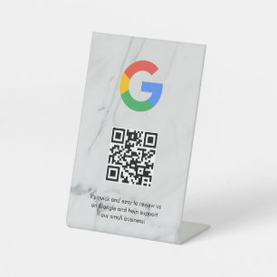 GoogleレビューQRコード卓上サイン 台座サイン