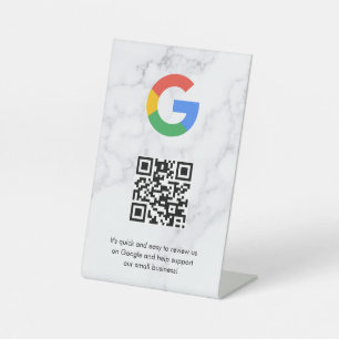 GoogleレビューQRコード卓上サイン 台座サイン