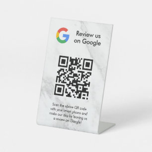 GoogleレビューQRコード卓上サイン 台座サイン
