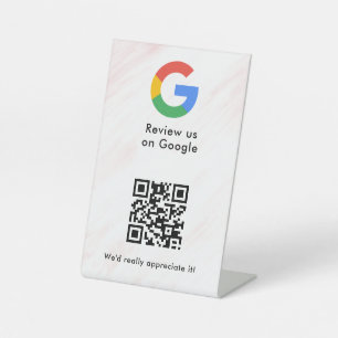 GoogleレビューQRコード卓上サイン 台座サイン