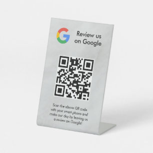 GoogleレビューQRコード卓上サイン 台座サイン