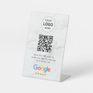 GoogleレビューQRコード卓上サイン 台座サイン