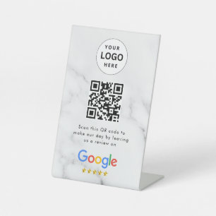 GoogleレビューQRコード卓上サイン 台座サイン