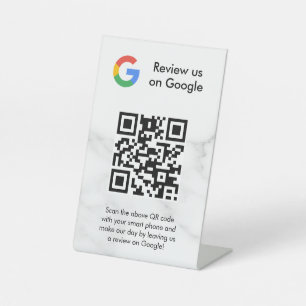 GoogleレビューQRコード卓上サイン 台座サイン