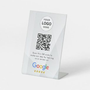 GoogleレビューQRコード卓上サイン 台座サイン