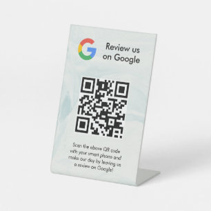 GoogleレビューQRコード卓上サイン 台座サイン