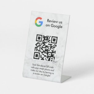 GoogleレビューQRコード卓上サイン 台座サイン