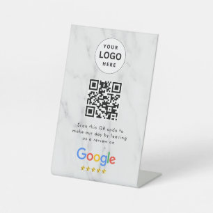 GoogleレビューQRコード卓上サイン 台座サイン