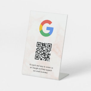 GoogleレビューQRコード卓上サイン 台座サイン