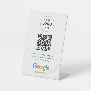 GoogleレビューQRコード卓上サイン 台座サイン
