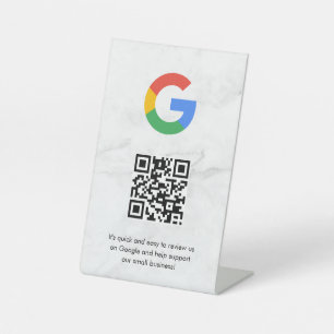 GoogleレビューQRコード卓上サイン 台座サイン