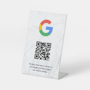 GoogleレビューQRコード卓上サイン 台座サイン
