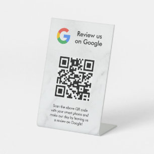 GoogleレビューQRコード卓上サイン 台座サイン