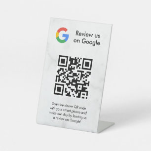 GoogleレビューQRコード卓上サイン 台座サイン