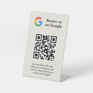 GoogleレビューQRコード卓上サイン 台座サイン
