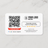 GoogleレビューQRコード率マイビジネス5スター 名刺 (正面)