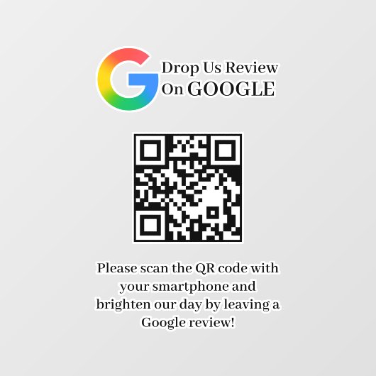 GoogleレビューQRコード窓用ステッカー ウィンドウサイン (シート)