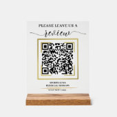 GoogleレビューQRコード署名 – ビジパーソナライズされたネス アクリルサイン (正面)
