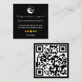 GoogleレビューQRコード記載のビジネスカード スクエア名刺 (正面/裏面)