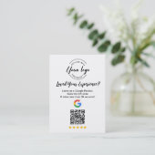 GoogleレビューQRコード顧客フィードバックリクエスト 名刺 (スタンド正面)