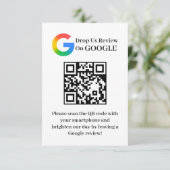 GoogleレビューQRコード顧客挿入カード エンクロージャーカード (スタンド正面)