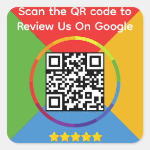 GoogleレビューQRコード スクエアシール