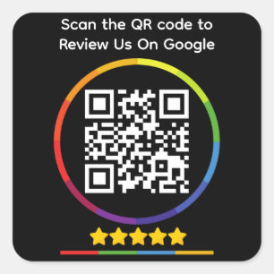 GoogleレビューQRコード スクエアシール