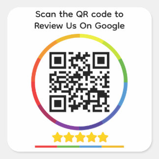 GoogleレビューQRコード スクエアシール