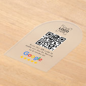 GoogleレビューQRコード ビジネスレビュー アクリル招待状 (レイダウン)