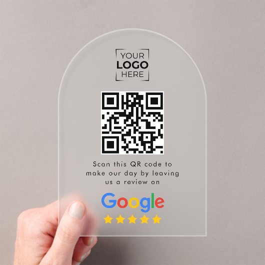 GoogleレビューQRコード ビジネスレビュー アクリル招待状 (インサイチュ (ポータブル))