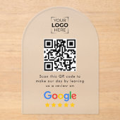 GoogleレビューQRコード ビジネスレビュー アクリル招待状 (正面)