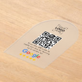 GoogleレビューQRコード ビジネスレビュー アクリル招待状 (レイダウン)