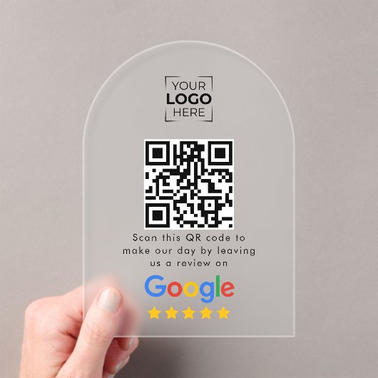 GoogleレビューQRコード ビジネスレビュー アクリル招待状 (インサイチュ (ポータブル))