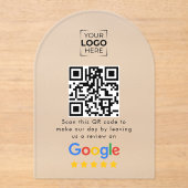 GoogleレビューQRコード ビジネスレビュー アクリル招待状 (正面)