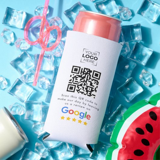 GoogleレビューQRコード ビジネスレビュー スリム缶クーラー (インサイチュ 夏)