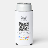 GoogleレビューQRコード ビジネスレビュー スリム缶クーラー (Seltzer正面)