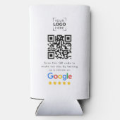 GoogleレビューQRコード ビジネスレビュー スリム缶クーラー (裏面)