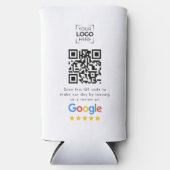GoogleレビューQRコード ビジネスレビュー スリム缶クーラー (正面)