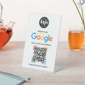 GoogleレビューQRコード ビジネス用 オーダーメイド 台座サイン