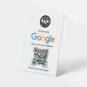 GoogleレビューQRコード ビジネス用 オーダーメイド 台座サイン (正面)