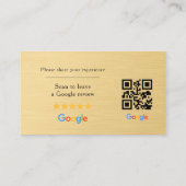 GoogleレビューQRコード フェイクメタリックゴールド 名刺 (裏面)