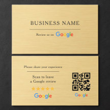 GoogleレビューQRコード フェイクメタリックゴールド