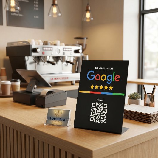 GoogleレビューQRコード ブラック 台座サイン