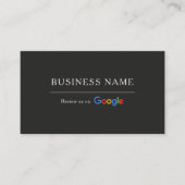 GoogleレビューQRコード ブラック 名刺 (正面)