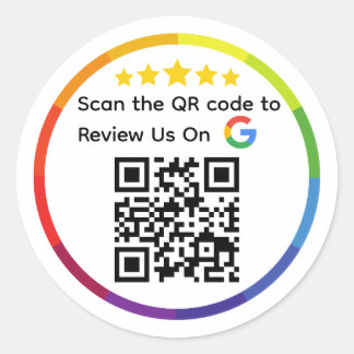 GoogleレビューQRコード ラウンドシール