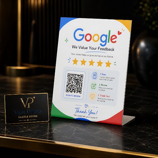 GoogleレビューQRコード 台座サイン
