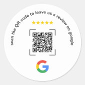 GoogleレビューQRコード 小規模事業者向けプロモーション ラウンドシール (正面)