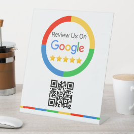 GoogleレビューQRコード 5つ星 台座サイン
