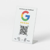 GoogleレビューQRコード |Direct Business Reviewリンク 台座サイン (正面)